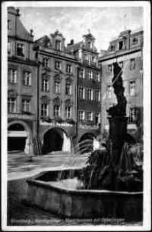 Hirschberg i. Riesengebirge Marktbrunnen mit Gabeljürgen [Dokument ikonograficzny]