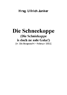 Die Schneekoppe [Dokument elektroniczny]
