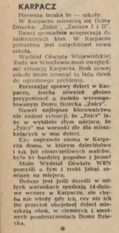 Karpacz - Pierwsza troska to - szkoły