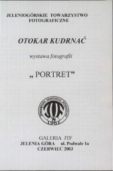 Otokar Kudrnać - "Portret" - folder[Dokument Życia Społecznego]