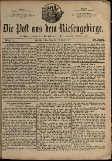 Die Post aus dem Riesengebirge, 1889, nr 8