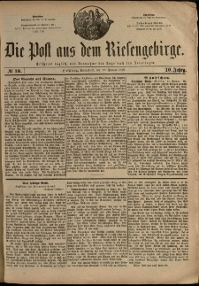 Die Post aus dem Riesengebirge, 1889, nr 10
