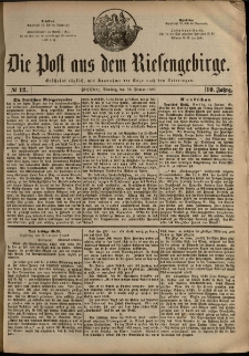 Die Post aus dem Riesengebirge, 1889, nr 12