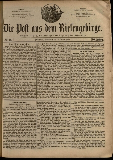 Die Post aus dem Riesengebirge, 1889, nr 14