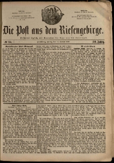 Die Post aus dem Riesengebirge, 1889, nr 15