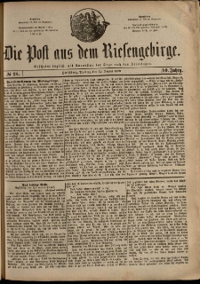 Die Post aus dem Riesengebirge, 1889, nr 18