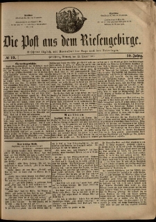 Die Post aus dem Riesengebirge, 1889, nr 19