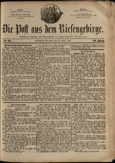 Die Post aus dem Riesengebirge, 1889, nr 22