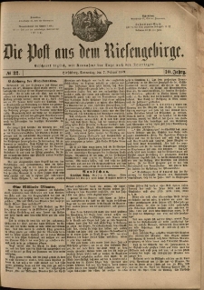 Die Post aus dem Riesengebirge, 1889, nr 32