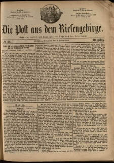Die Post aus dem Riesengebirge, 1889, nr 34