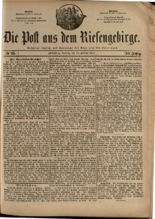 Die Post aus dem Riesengebirge, 1889, nr 35