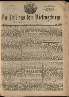 Die Post aus dem Riesengebirge, 1889, nr 39