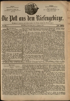 Die Post aus dem Riesengebirge, 1889, nr 44