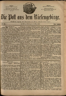 Die Post aus dem Riesengebirge, 1889, nr 54