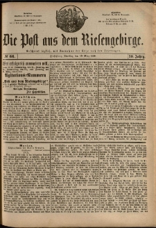 Die Post aus dem Riesengebirge, 1889, nr 66