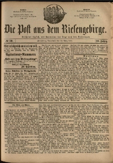 Die Post aus dem Riesengebirge, 1889, nr 70