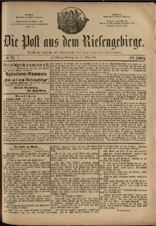 Die Post aus dem Riesengebirge, 1889, nr 71
