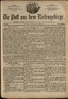 Die Post aus dem Riesengebirge, 1889, nr 72