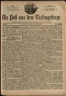 Die Post aus dem Riesengebirge, 1889, nr 74