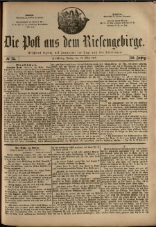 Die Post aus dem Riesengebirge, 1889, nr 75