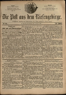 Die Post aus dem Riesengebirge, 1889, nr 88