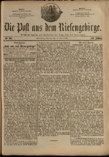 Die Post aus dem Riesengebirge, 1889, nr 99