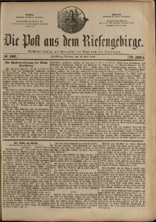 Die Post aus dem Riesengebirge, 1889, nr 100