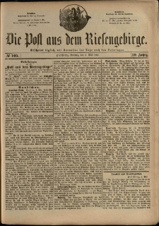 Die Post aus dem Riesengebirge, 1889, nr 105