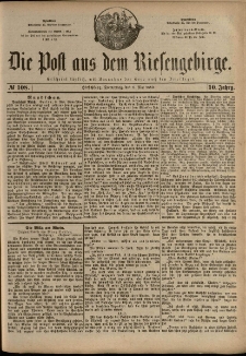 Die Post aus dem Riesengebirge, 1889, nr 108