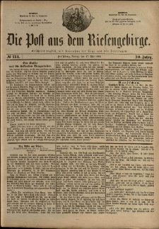 Die Post aus dem Riesengebirge, 1889, nr 114