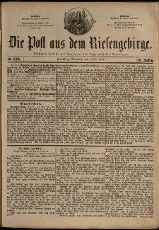 Die Post aus dem Riesengebirge, 1889, nr 126