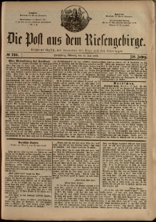 Die Post aus dem Riesengebirge, 1889, nr 134