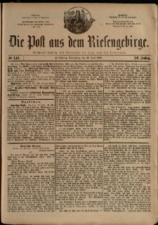 Die Post aus dem Riesengebirge, 1889, nr 141