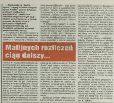 Mafijnych rozliczeń ciąg dalszy...