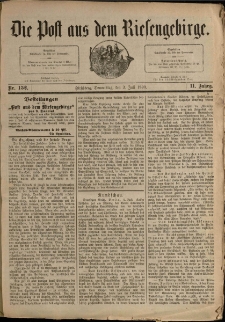 Die Post aus dem Riesengebirge, 1890, nr 152