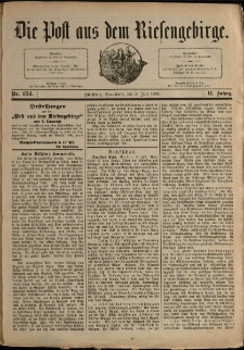 Die Post aus dem Riesengebirge, 1890, nr 154