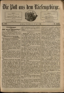 Die Post aus dem Riesengebirge, 1890, nr 160