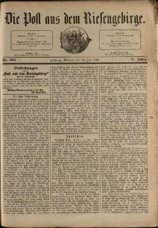 Die Post aus dem Riesengebirge, 1890, nr 163