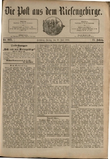Die Post aus dem Riesengebirge, 1890, nr 165