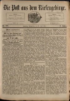 Die Post aus dem Riesengebirge, 1890, nr 170