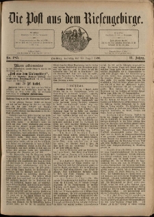 Die Post aus dem Riesengebirge, 1890, nr 185