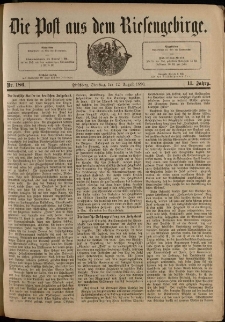Die Post aus dem Riesengebirge, 1890, nr 186