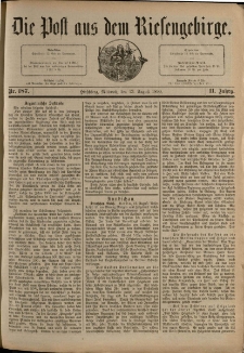 Die Post aus dem Riesengebirge, 1890, nr 187
