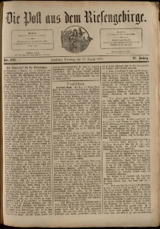 Die Post aus dem Riesengebirge, 1890, nr 192