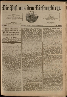 Die Post aus dem Riesengebirge, 1890, nr 197