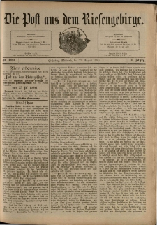 Die Post aus dem Riesengebirge, 1890, nr 199