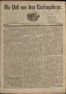 Die Post aus dem Riesengebirge, 1890, nr 210