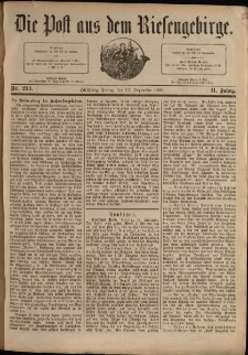 Die Post aus dem Riesengebirge, 1890, nr 213