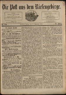 Die Post aus dem Riesengebirge, 1890, nr 219