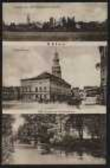 Ohlau – Ansicht von den Ohlewiesen gesehen, Ring-Rathaus, Ohle Partie am Schützenhaus [Dokument ikonograficzny]